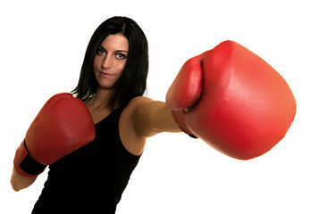 portrait of young brunette fitness woman 