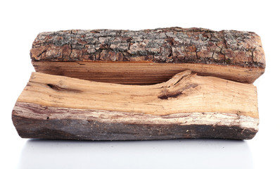 Firewood isolated on white