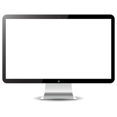 Computer display isolated on white