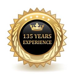 Hundred And Thirty Five Years Experience Badge