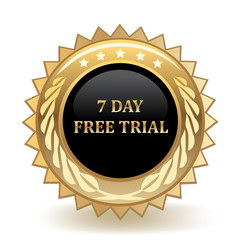 Fototapeta premium Seven Day Free Trial Badge