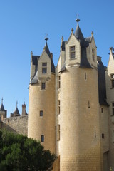 Fototapeta na wymiar Maine-et-Loire - Montreuil-Bellay - Tours d'entrée du château