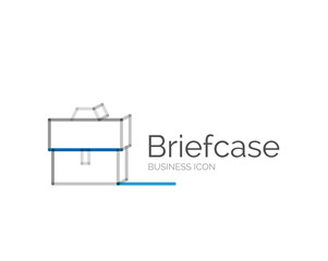 Line minimal design logo briefcase