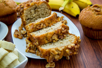 fresh banana walnut bread