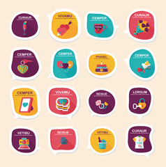 Valentine’s Day speech bubble banner flat design background se