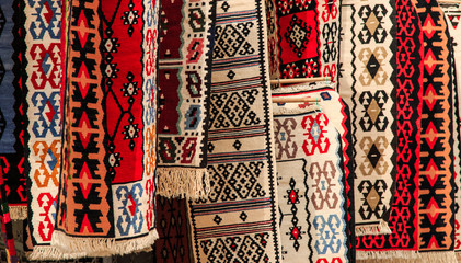 Artigianal carpets for sale in Skopje - obrazy, fototapety, plakaty