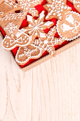 gingerbread cookies christmas background
