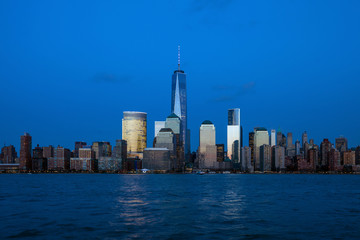 Fototapeta na wymiar Manhattan Skyline from Jersey at twilight, New York City