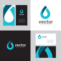 Logo design element with two business cards - 16