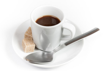 Cup of espresso isolated on white background