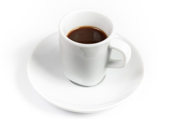 Cup of espresso isolated on white background