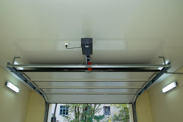 Automatic garage door inside