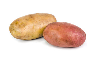 Potato isolated on white background close up