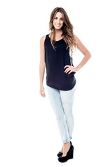 Casual woman posing in style