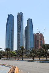 Fototapeta na wymiar Skyscrapers of Abu Dhabi