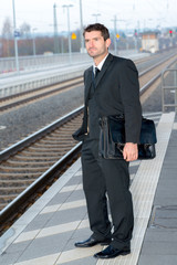 man on business trip