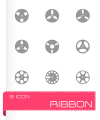 Vector ribbon icon set