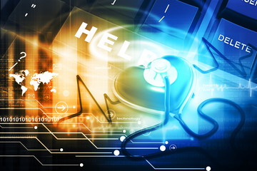 heart and stethoscope