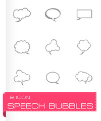 Vector speech bubbles icon set