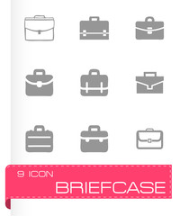 Vector briefcase icon set