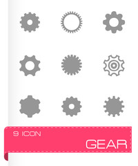 Vector gear icon set