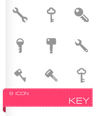 Vector key icon set