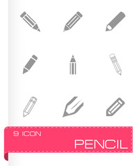 Vector pencil icon set