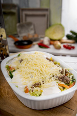 Studio, Auflauf, Kohlauflauf mit Hack und Käse