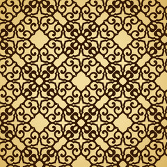 Golden background, brown seamless texture.