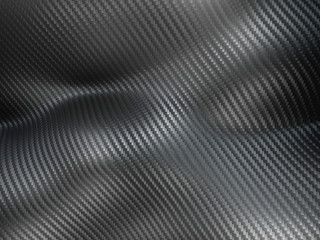  3d image of a carbon fiber textured background, uneven wave geometry.