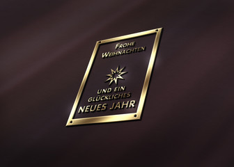 Frohe Weihnacheten - Gold - Stern