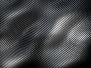  3d image of a carbon fiber textured background, uneven wave geometry.