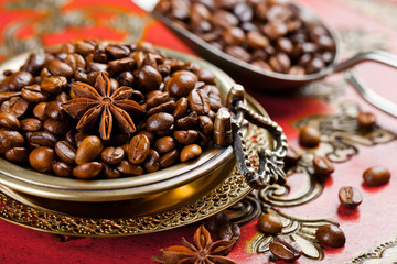 Black coffee in oriental style