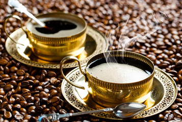 Black coffee in oriental style
