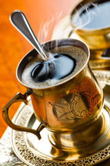 Black coffee in oriental style