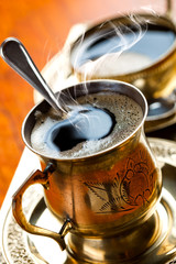Black coffee in oriental style