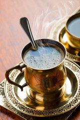 Black coffee in oriental style
