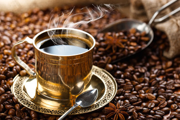 Black coffee in oriental style