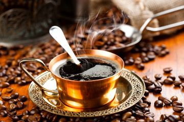 Black coffee in oriental style