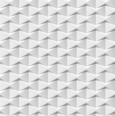 Abstract white geometric background. Seamless texture 3d panel
