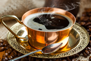 Black coffee in oriental style