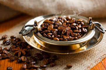 Black coffee in oriental style