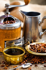 Black coffee in oriental style