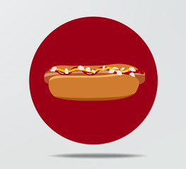 Hot dog flat style icon