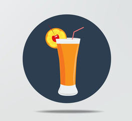 Cocktail flat style icon