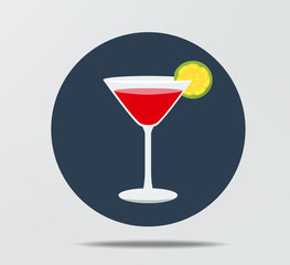 Cocktail flat style icon