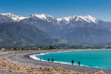 Deurstickers Kaikoura Beach, Zuidereiland, Nieuw-Zeeland © Curioso.Photography