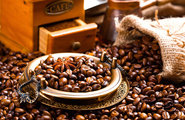 Black coffee in oriental style