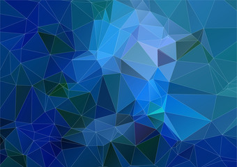Blue Cyan triangle polygonal background