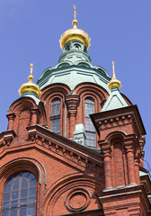 Fototapeta na wymiar Uspenski Orthodox Cathedral in Helsinki